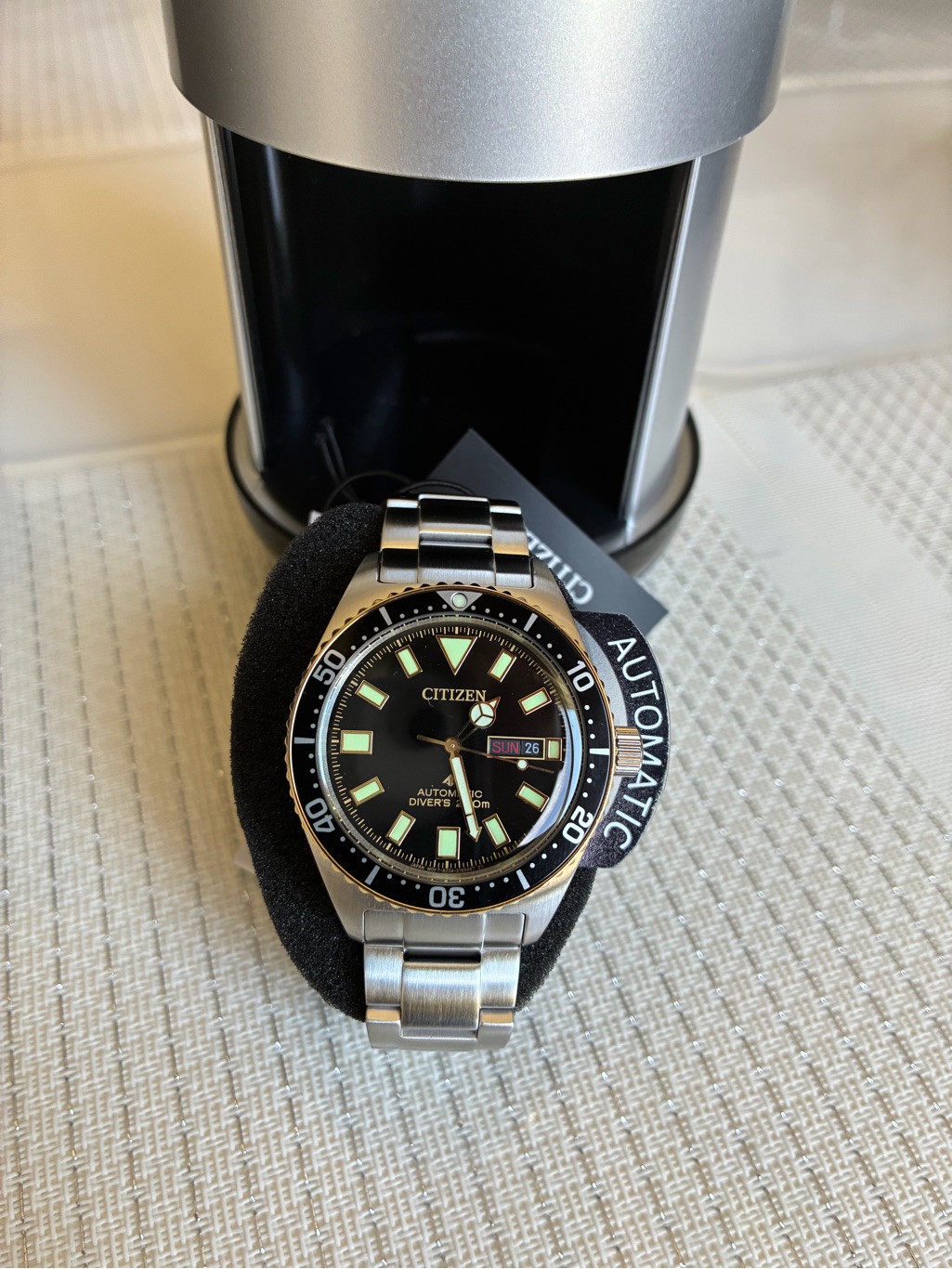 Citizen Silver Stainless Steel Diver Watch With Black Dial